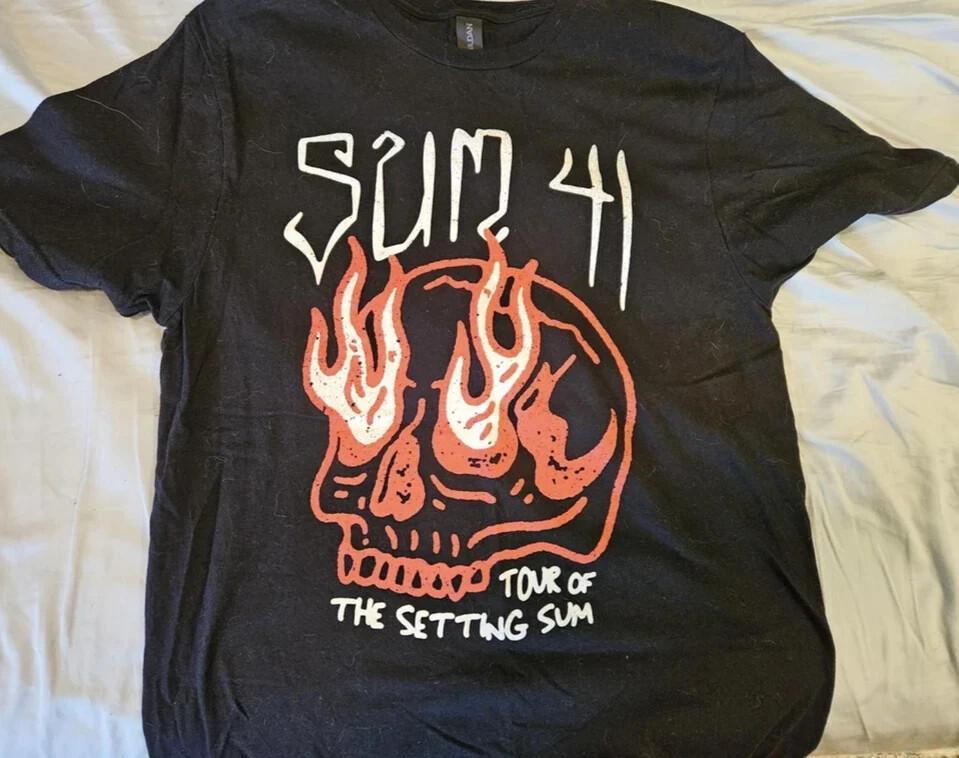 Sum 41 2024 Тур Заходящего Сума Унисекс Футболка BT1045 Унисекс Футболка S