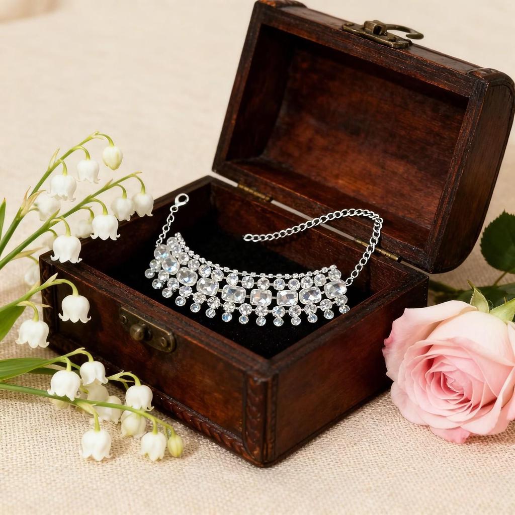 Trendy Rhinestone Exaggerated Fashion Bracelet for Women - Stage Accessories
