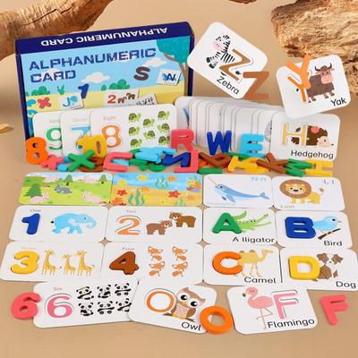 Global Kids' Educational Toy: Alphabet Matching Puzzle Blocks and Cards Set