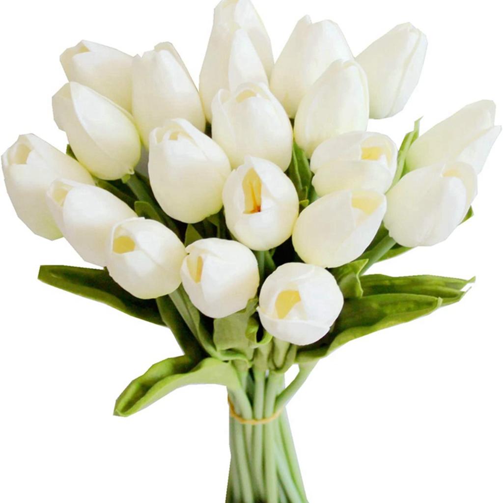 10PCS Artificial Flower Real Touch Tulip Scrapbooking Vase for Home Decor Wedding Garden Rose Arch Garland Mother's Day Bouquet