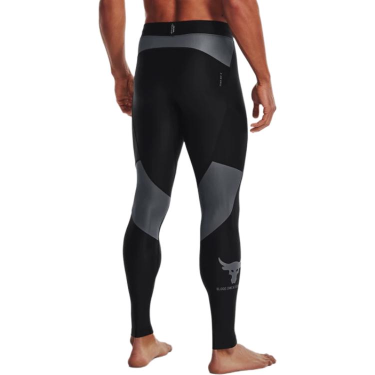 Under Armour Color Block Training Compression Fitness Pants Men Bottoms Black 1371083-001