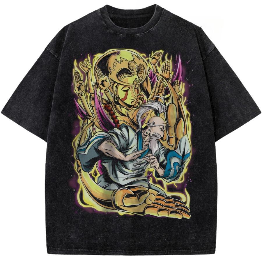 

Feitan Portor Hunter x Hunter Clothing Men Women Manga T-shirts Vintage Washed T Shirt Casual Cotton Tee Harajuku Male Tshirt S