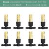 10Pcs Adjustable Copper Misting Nozzle with 4/7mm Plastic Tee Connector Brass Watering Irrigation Sprinkler Cooling Nozzle