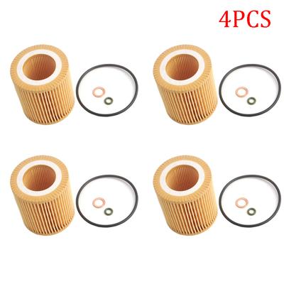 Kit de Filtro de Aceite para Coche 4 Piezas Venta Caliente 11427566327 Apto Para BMW E60 E61 E84 E85 E91 E92 E93 128i 135i 525i Serie 1 3 5