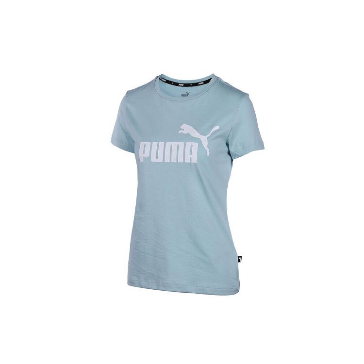PUMA ESS T Shirts Women's Blue Crew Neck Moderate Other 682247-25