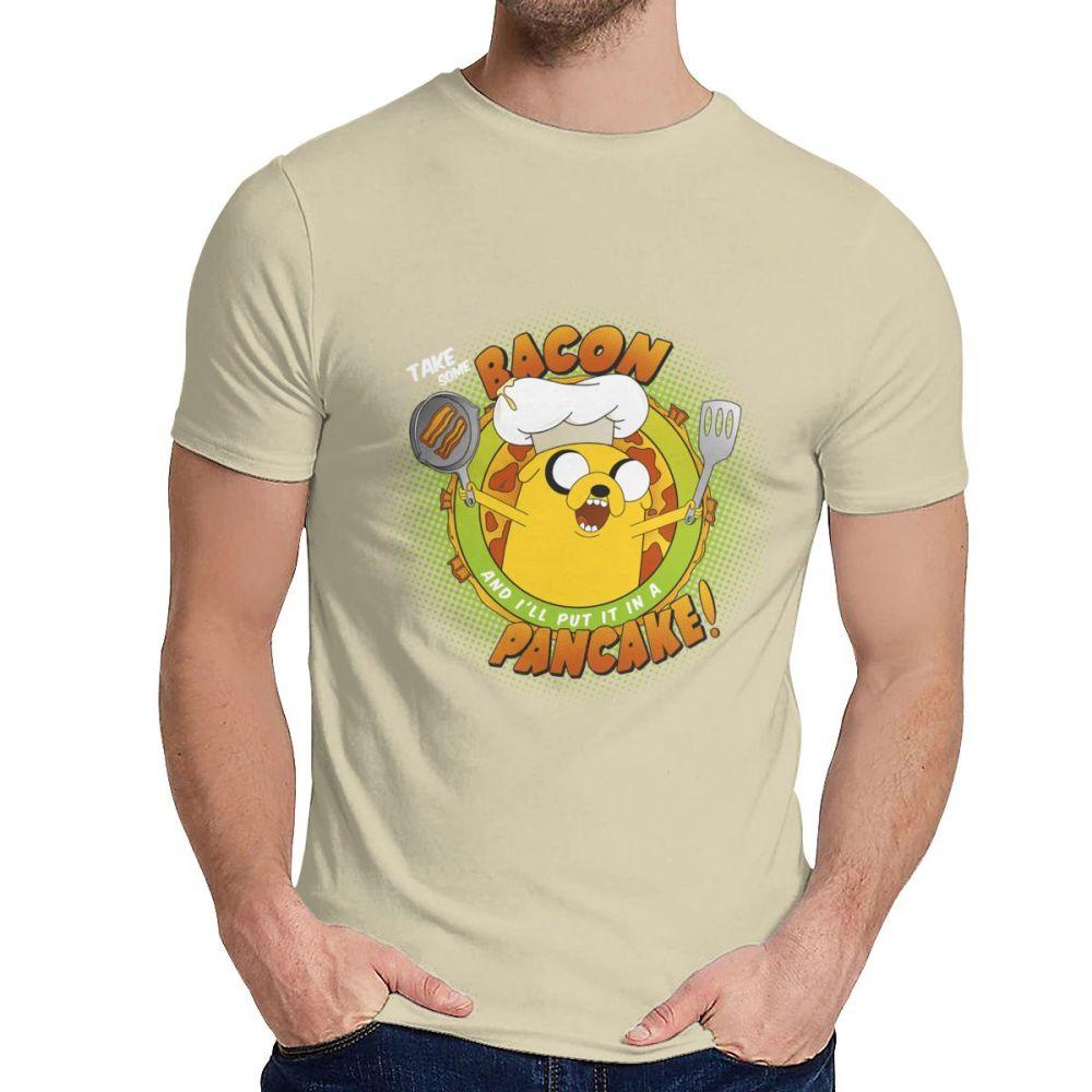 Anime Bacon Pancake Song Tee Shirt Casual O Neck Popular Man S Retro Great Classic S