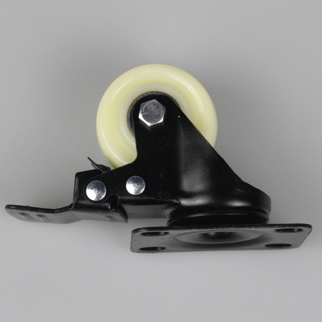 Gold Diamond Black & White Lightweight Nylon Swivel Casters 1.5-inch Gold Diamond White Rigid