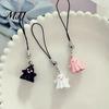 Ghost Keychain Pendant Cartoon Shape Halloween Party Charm Phone with Lanyard Backpack Accessories