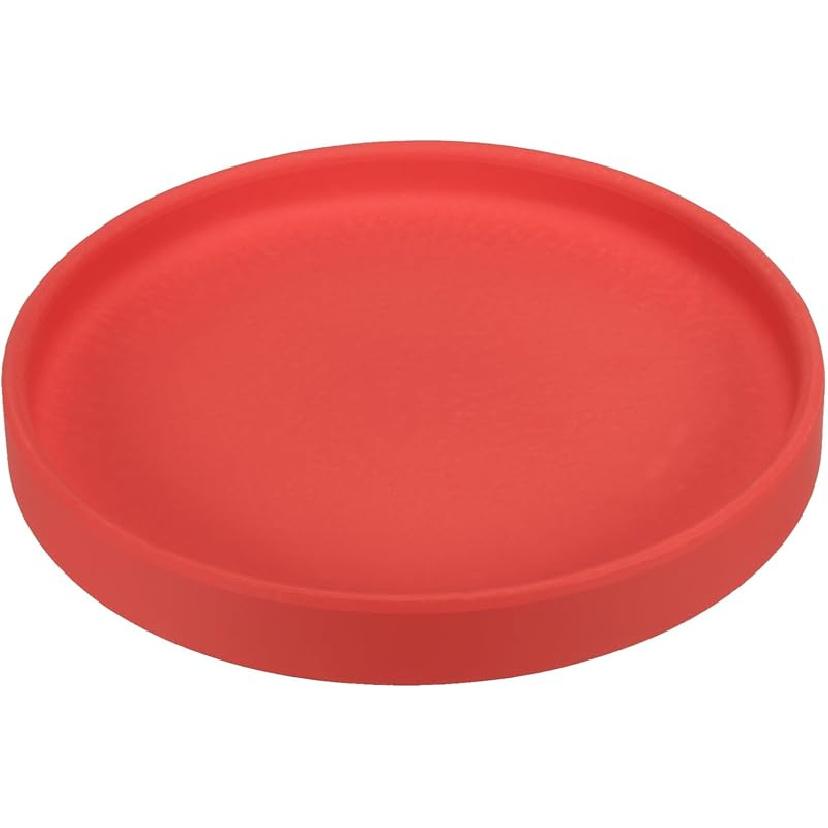 PATIKIL 6 Inch Round Ceramic Plant Saucer, Plant Saucer Tray Flower Planter Drip Tray for Indoors Outdoors Patio Balcony, Red