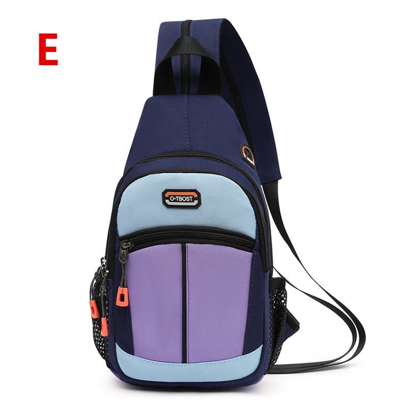 New Trend Geantă de umăr de mare capacitate, un singur umăr, umăr încrucișat, umăr dublu, multifuncțională, din pânză Oxford, în aer liber, pentru piept pentru studenți