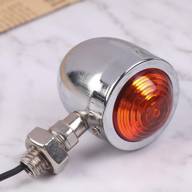 2Pcs Retro Motorcycle Turn Signals Motorcycle Accessories Universal 12V Single Wire Turn Signals Lights For Cafe Racer