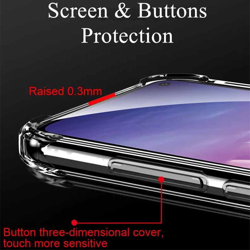 Xiaomi Redmi Note 10 11 12 4G 10s 11s 12s 12 Pro A1 A2 Plus 10 2022 10C 12C 13 13C 5G İçin Şeffaf Kılıf