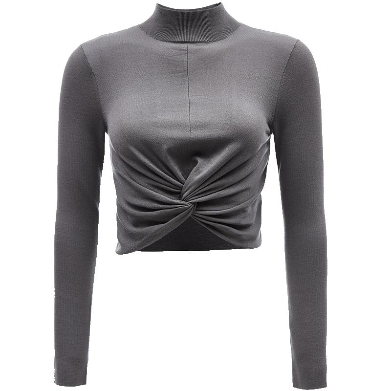 

VEROMODA Women s Mock Neck Short Knit Sweater L