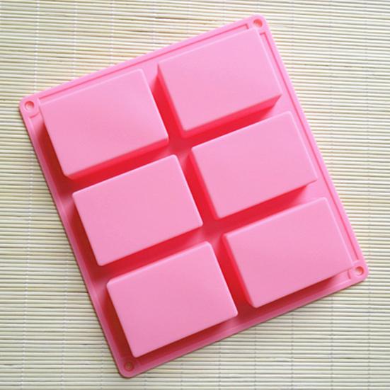 6-fach-Form für Schokolade, Silikon, antihaftbeschichtet, für Kuchen, DIY, Dessert, Backformen, Backwerkzeug