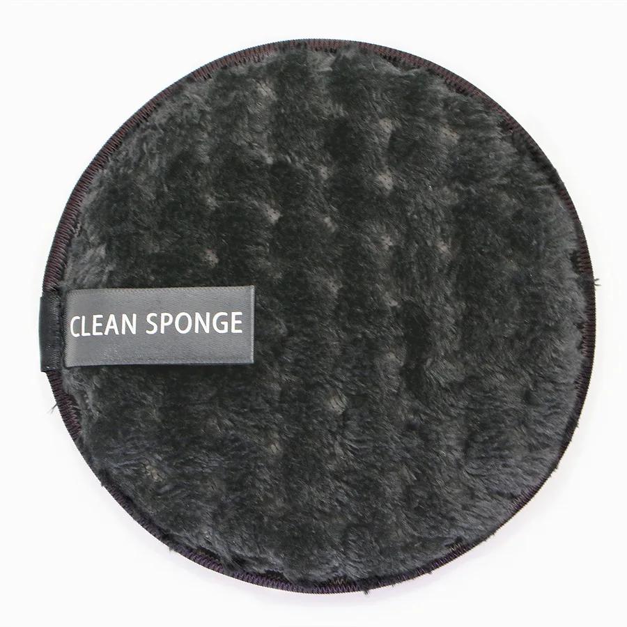 Round Shape Reusable Magic Facial Makeup Remover Sponge Cleaning Pad Lazy Water Face Cleansing Puff