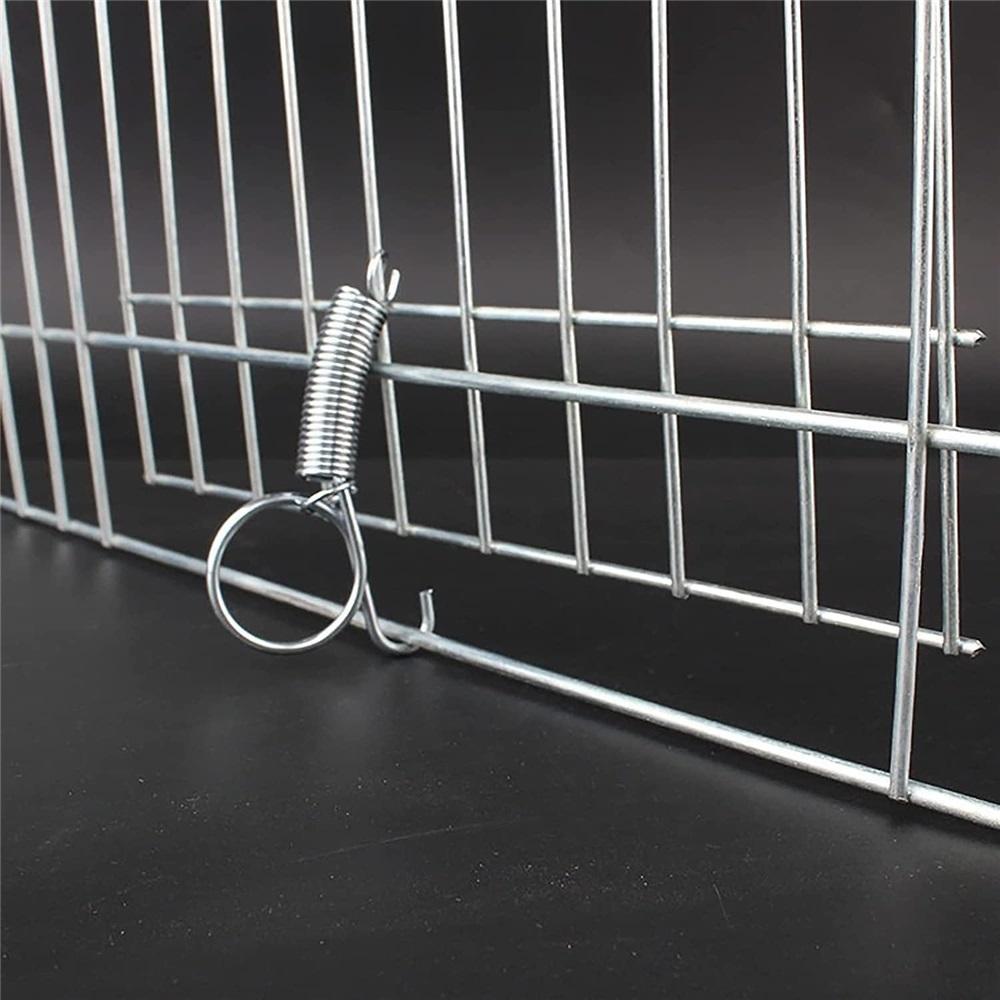 Spring Cage Latch Door Spring Hook Metal Finger For Fixing Rabbit, Dog, Cat, Parrot, Guinea Pig, Bunny, JSM Pet Cage Door(10Packs)