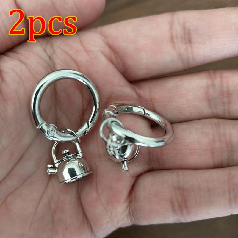 2 Stück Legierung Pentagramm Schuhzubehör Kreativ Glocke Gabel Anhänger DIY Hängend Party Schmuck Karabinerhaken Schuhschnallen Dekoration