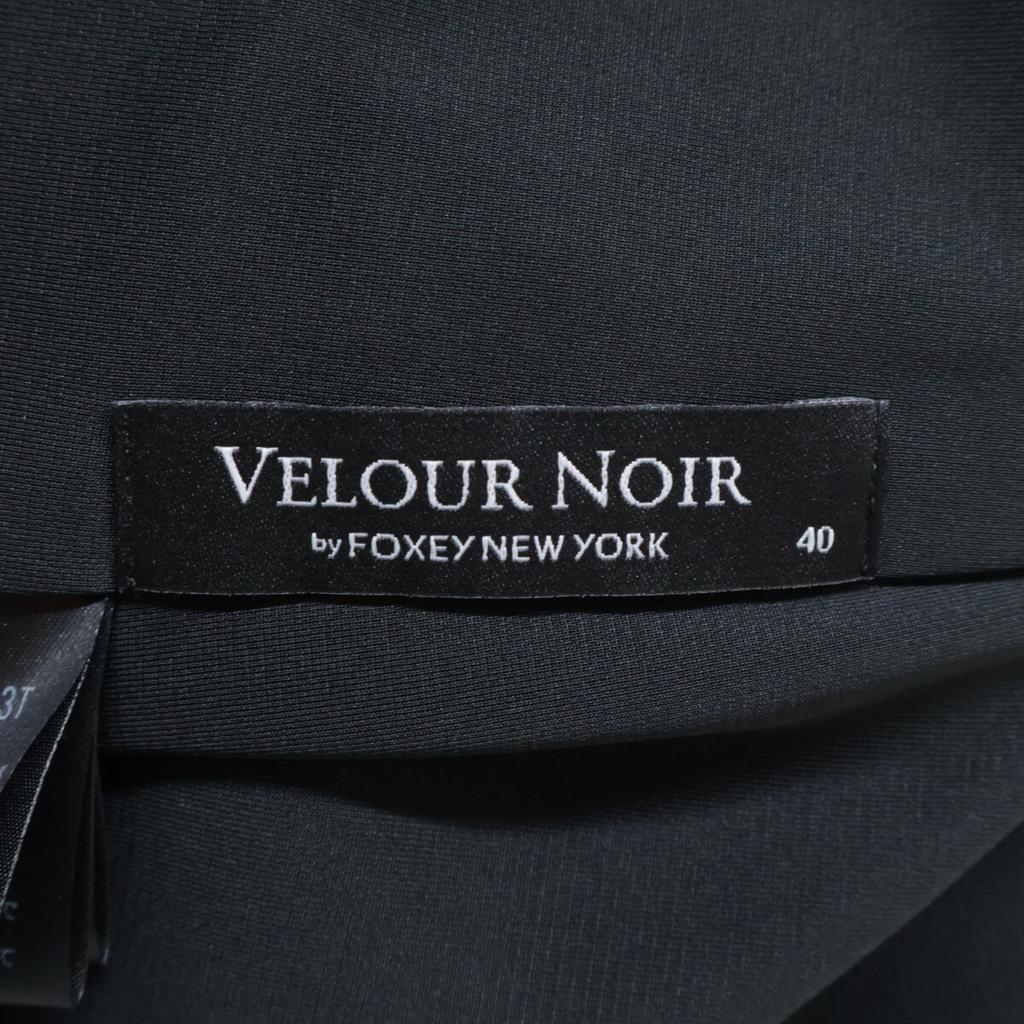 FOXEY NEW YORK Black 37183-VA0FI403T Velour One-Piece Dress 40 blackUsed