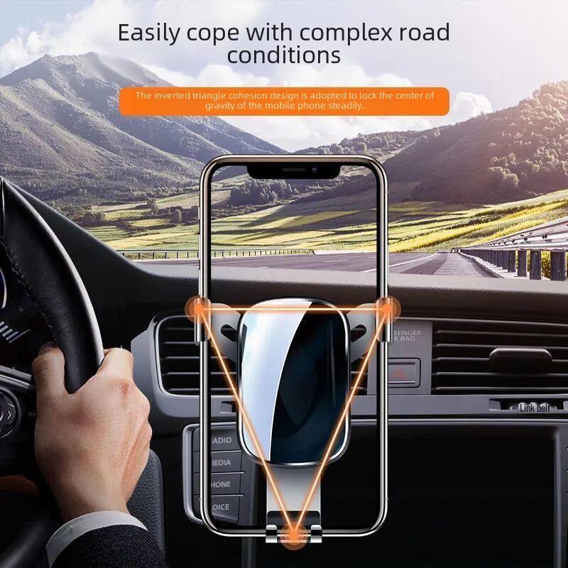 Alloy Gripper Car Vent Phone Holder with Fan Blade Hook