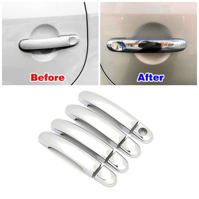 For Volkswagen VW Touran Caddy 2003 2015 Chrome Exterior Side Door Handle Cover Moulding Trim Frame Bezel 2006 2007 2013 2014