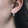 1 Pair Women Earrings Round Circle Decoration Not Easy To Fall Off Elegant Dainty Glossy Round Hoop Earrings Women Jewelry