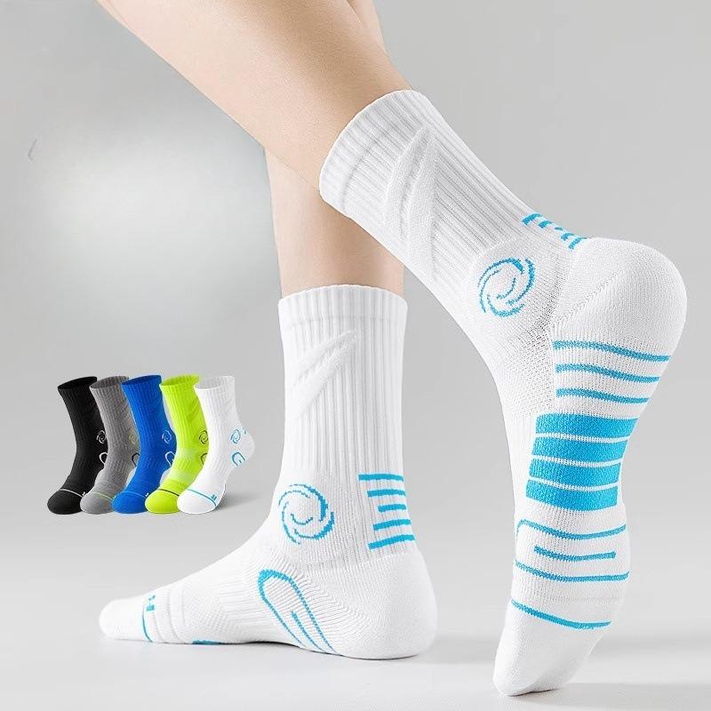 Men's Mid-calf Basketball Socks for Spring and Summer Running, Anti-odor Training, Professional Outdoor Sports Socks