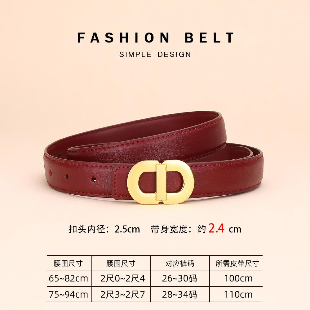 Curea Dama Piele Decorativă Costum Palton Curea Simplă High-End Piele Vacă Pură Curea Blugi