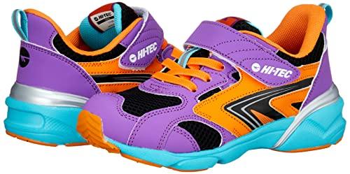 Hi-Tec KD046 FLASH FORCE KIDS Outdoor Sneakers, LED Camping, Purple, 15.0 cm, 2E