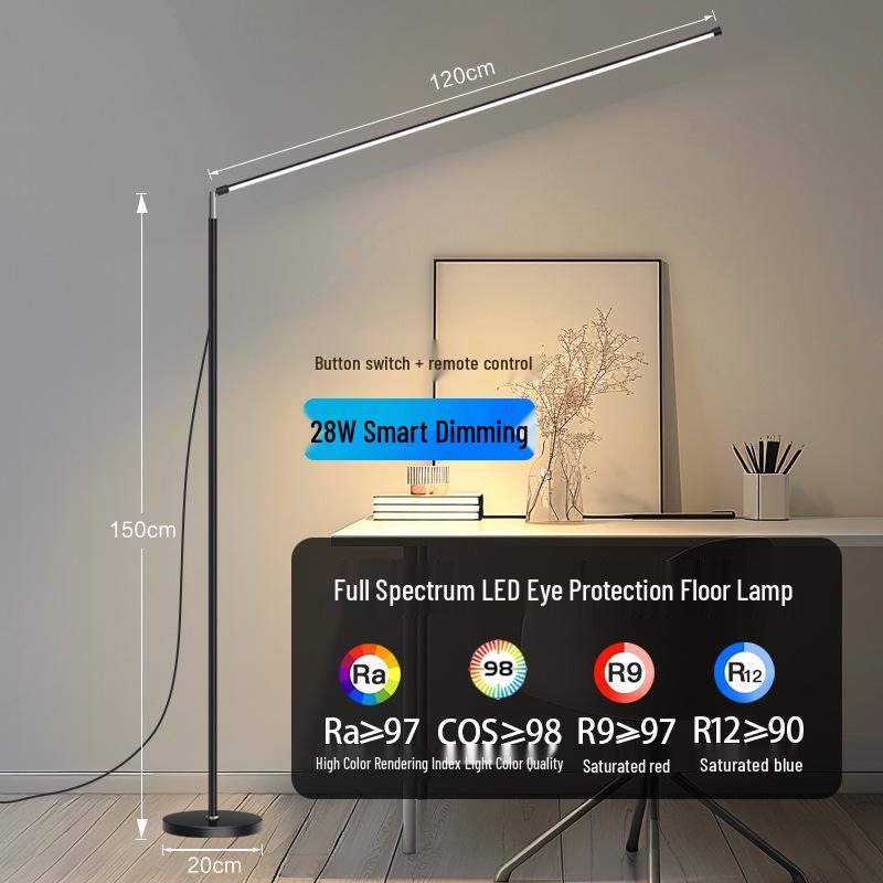 LED Super Bright Floor Lamp for Living Room, Bedroom, and Study - Eye Protection, Ambient Light, T98 Model