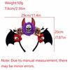 Exaggerated Gothic Skull Head Hair Hoop Dark Bat Halloween Skull Headband Headdress Decor Day of The Dead Hairband Haunted House