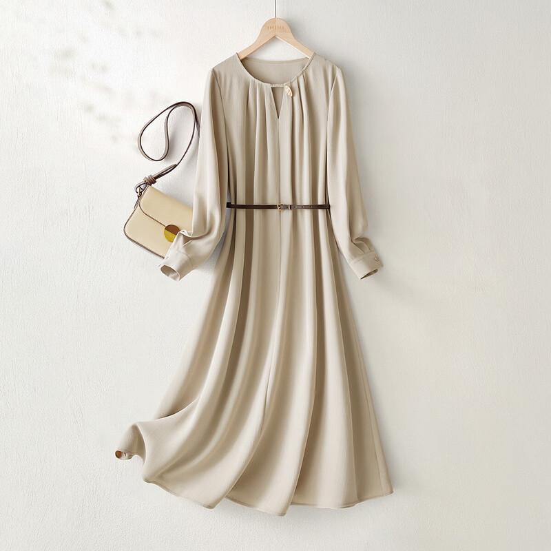 

IHIMI Women s Elegant A-Line Midi Dress S