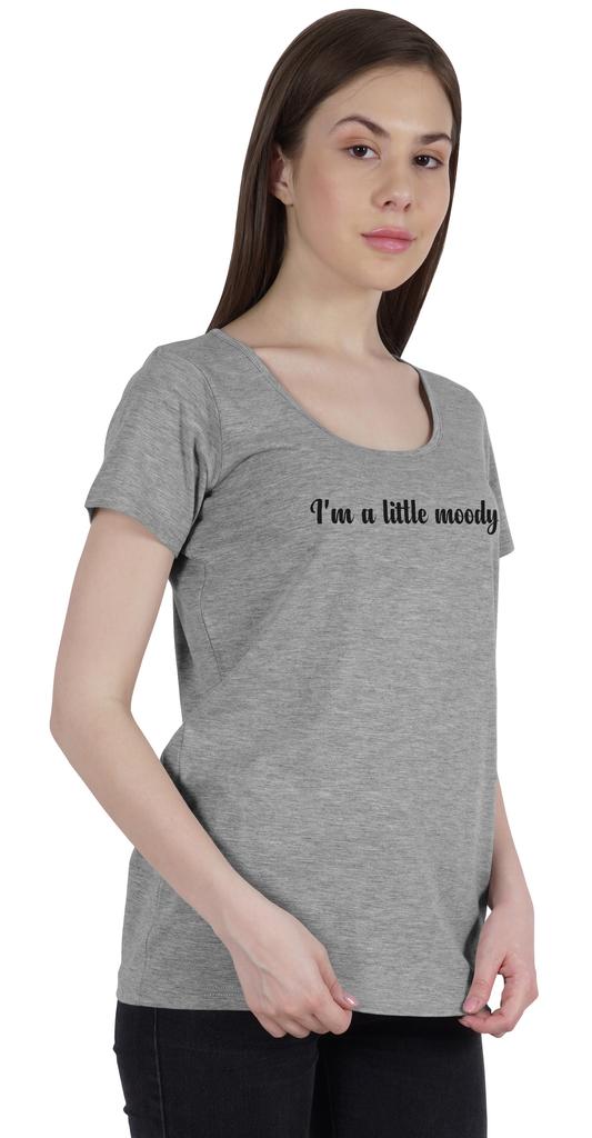 Inkmeso I'm A Little Moody Graphic Printed Tee Top Quote Tshirt