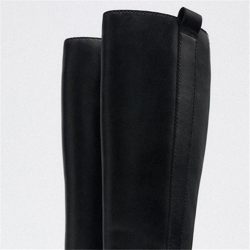 

Meotina/женские сапоги до колена из натуральной кожи, длинные ботинки на платформе и толстом среднем каблуке с круглым носком, женская модная обувь, осень-зима 42 34 чёрный