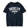 Summer Men's Cotton T-Shirt Brooklyn Print Top T-Shirt Men's Fashion Letter Vest Short Sleeve Clothing Harajuku Street Wear