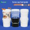 4L White Food-Grade Spiral Plastic Storage Bucket