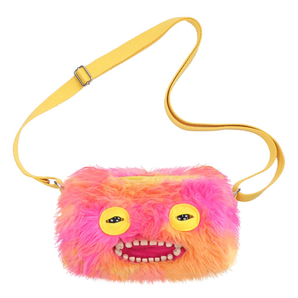 Fluffy Crossbody Bag Wide Eyed Weirdo Screech Dolls Ugly Tooth Monster Plush Toys Big Head Furry Backpack Gifts