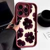 Luxury Large Flower Art Print Phone Case for iPhone 17 16 15 14 13 12 11 Series Pro Max Plus Double Layer Protection