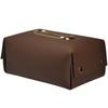 J Nordic style simple modern design living room central table Napkin Holder hand made leather tissue box  Paper Case storage box