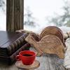 Divit Coasters Wooden for Drinks, Eco-Friendly, Absorbent, Antique Look Handcrafted Coasters (Tortoise)