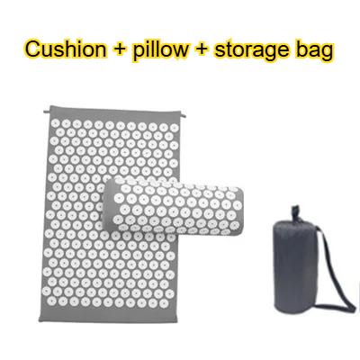Acupressure Mat Massage Mat Pillow Set Applicator for Neck Foot Yoga Mat with Needle Back Cushion