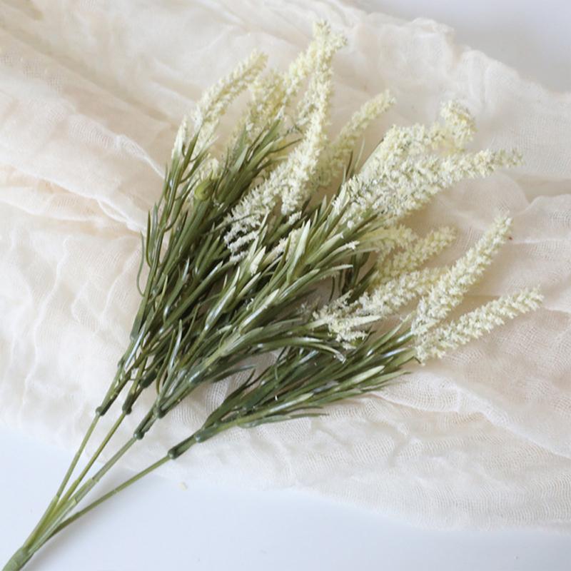 1 pęczek realistyczne sztuczne lawendowe kłosy pszenicy wiejski styl wieczne kwiaty ogród weselny