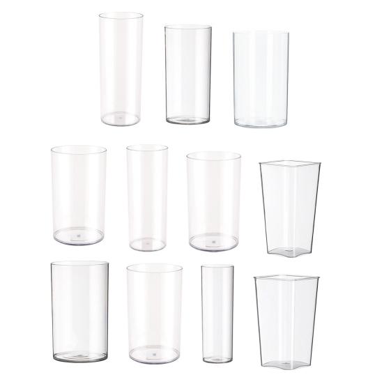 Klar blomster vase til borddekorationer Knusesikker Høj Cylinder Plastik Vase til Bryllupsbegivenhed Hjemmekontor Borddekoration