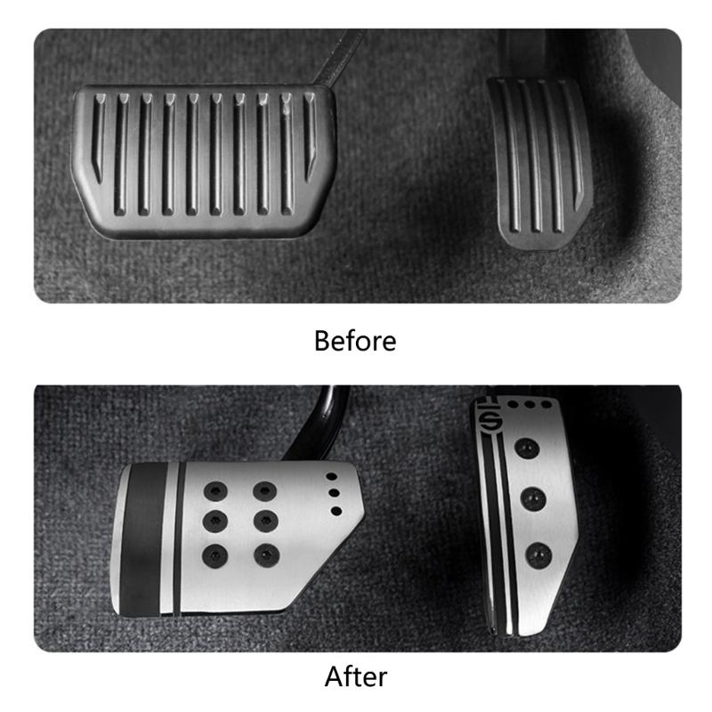Car Foot Rest Accelerator Footboard Throttle Brake Treadle Pedals for Manual/Automatic Transmission, Easy Installation