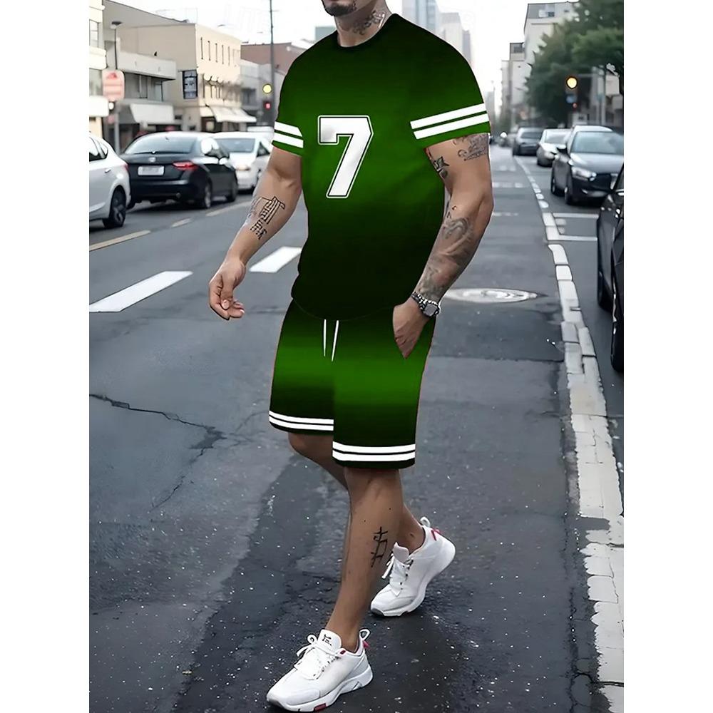 2026 New 3D Animal Print Men's T-shirt And Shorts Set Summer Casual Men's Short-sleeved Top Urban Street Men's Sports Shorts