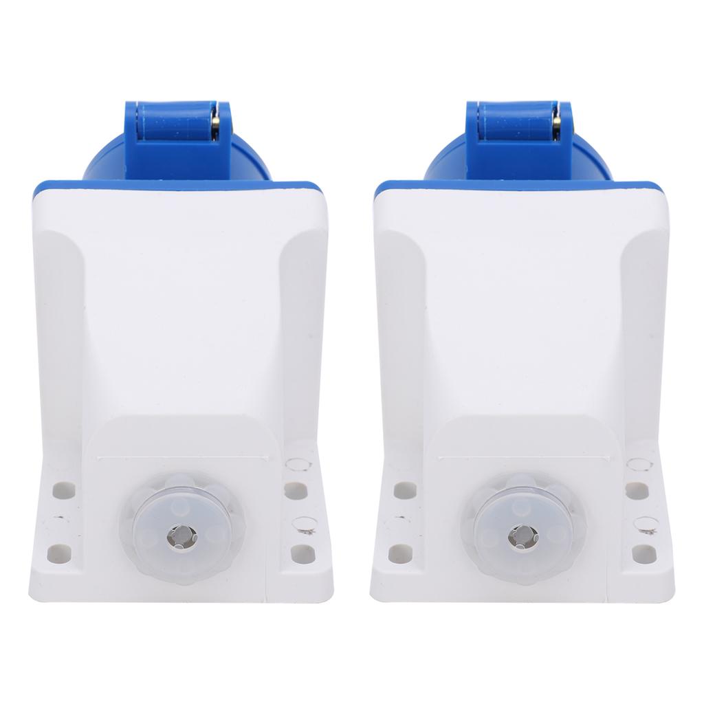 2 buc priză industrială cu 3 pini, monofazată, rezistentă la explozie, impermeabilă, 16 A, 3 găuri, 220-