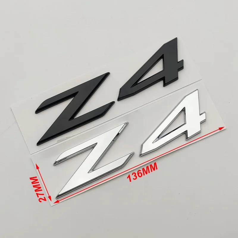 Insignia Cromada Negra ABS 3D Letras Z4 Placa de Nombre Pegatina Insignia Maletero Coche Para BMW Z4 E85 E89 Accesorios