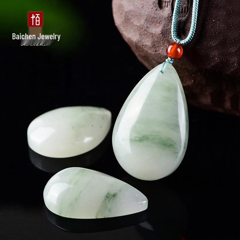 Xinjiang Tianshan White Jade Gold Silk Pendant for Men and Women
