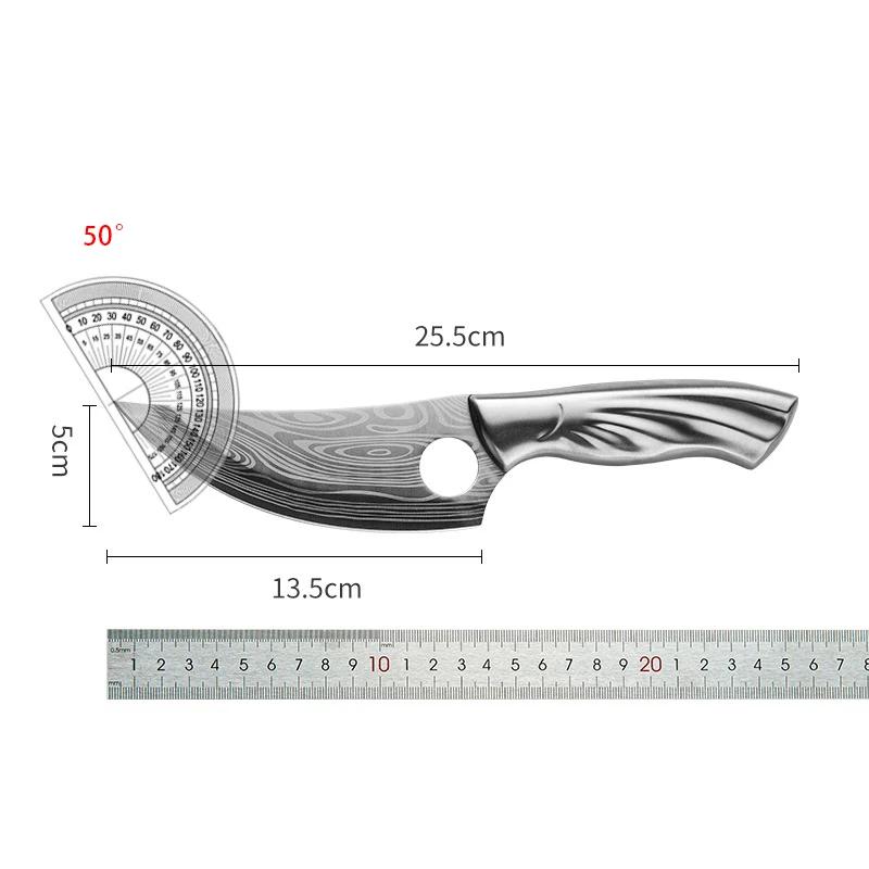 Cuțit pentru carne de 5,5 inci Cuțit pentru dezosat Cuțit cuțit din oțel cu model pentru tocat carne Cuțite de bucătărie Cuțit de bucătar pentru gătit cu capac