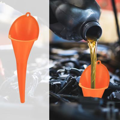 1 set di imbuti per auto, imbuti per carburante a bocca larga, imbuti per olio a collo lungo in plastica, imbuti flessibili ad angolo retto con filtro a beccuccio staccabile