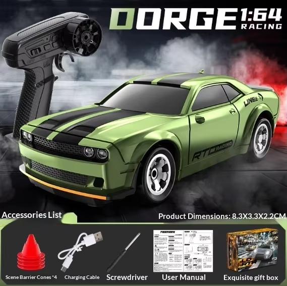 New 1:64 Mini Desktop Simulation Rc High-Speed Remote Control Car 2.4g Pocket Four-Wheel Drive Drift Remote Control Toy Boy Gift